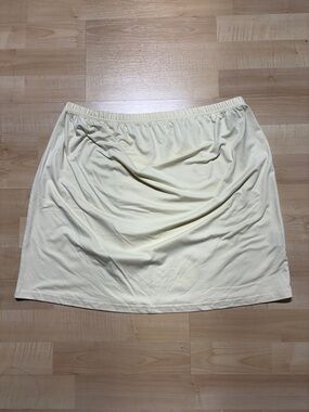 SHEIN Cream Elastic-Waist Mini Skirt